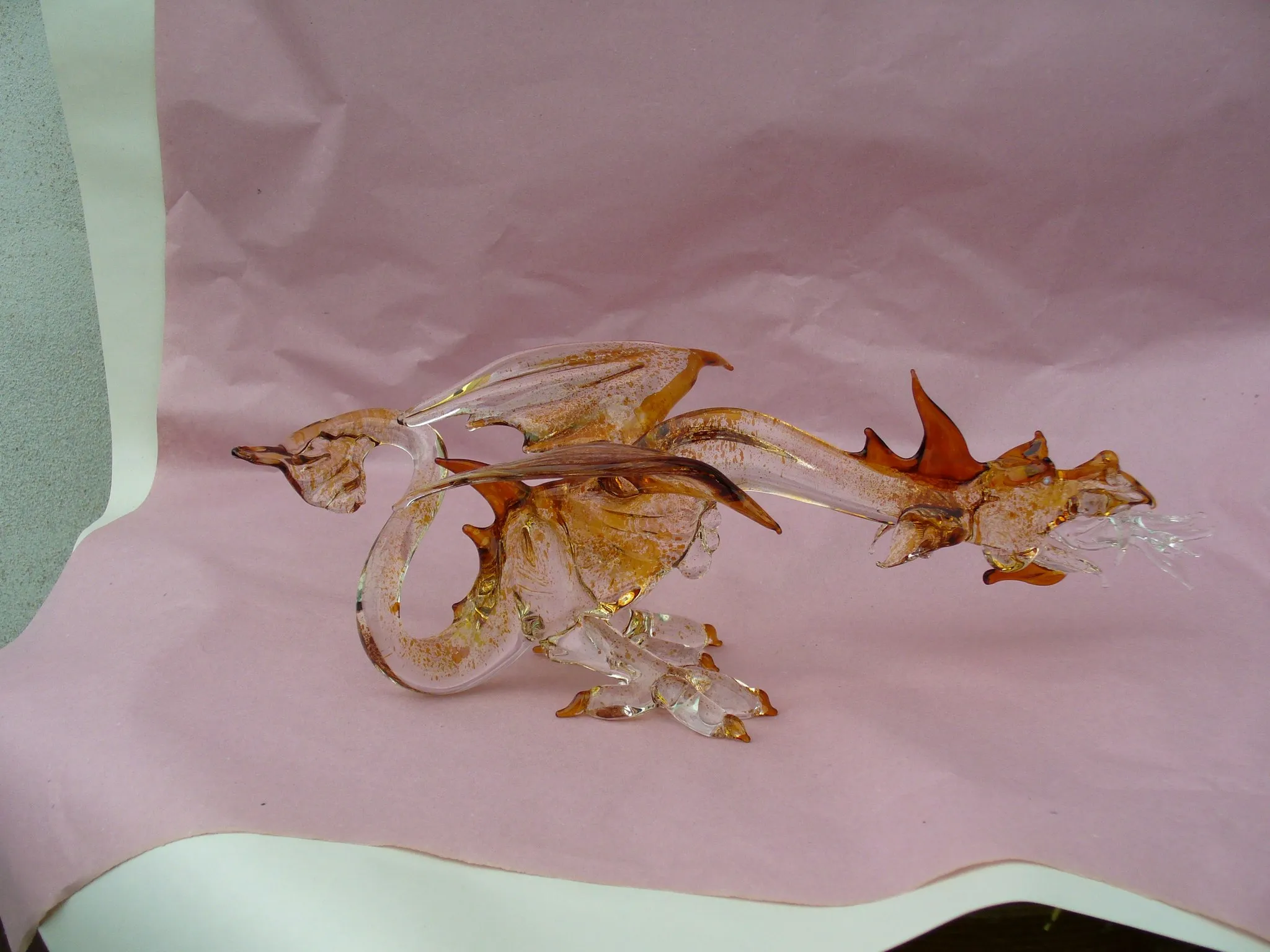 Glass sculpture: First Version of the Dragon