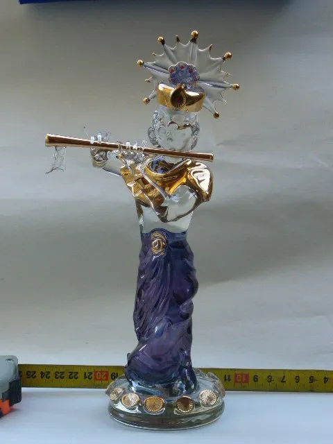 Glass sculpture: Standing Krishna — view 2