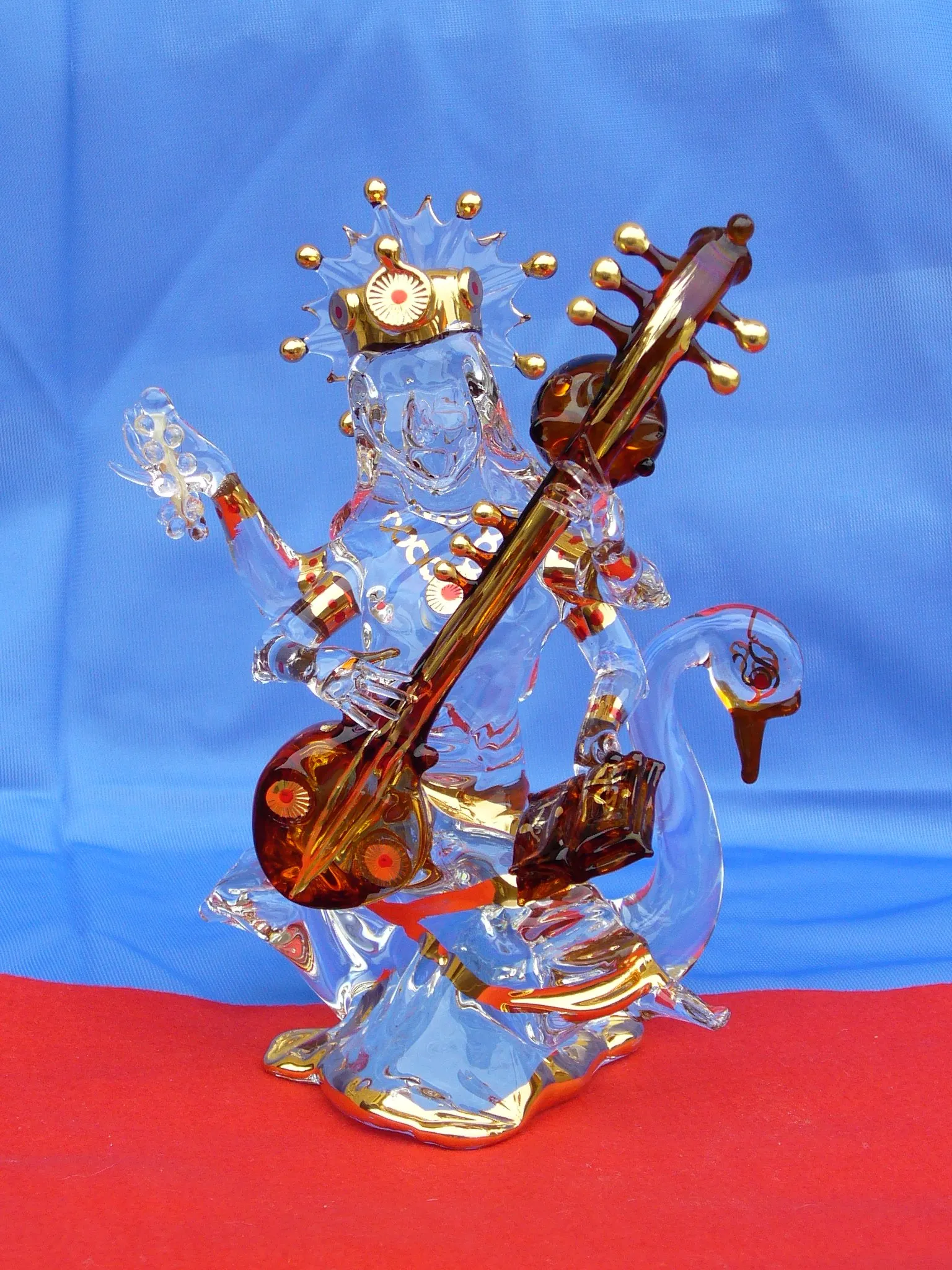 Glass sculpture: Saraswati