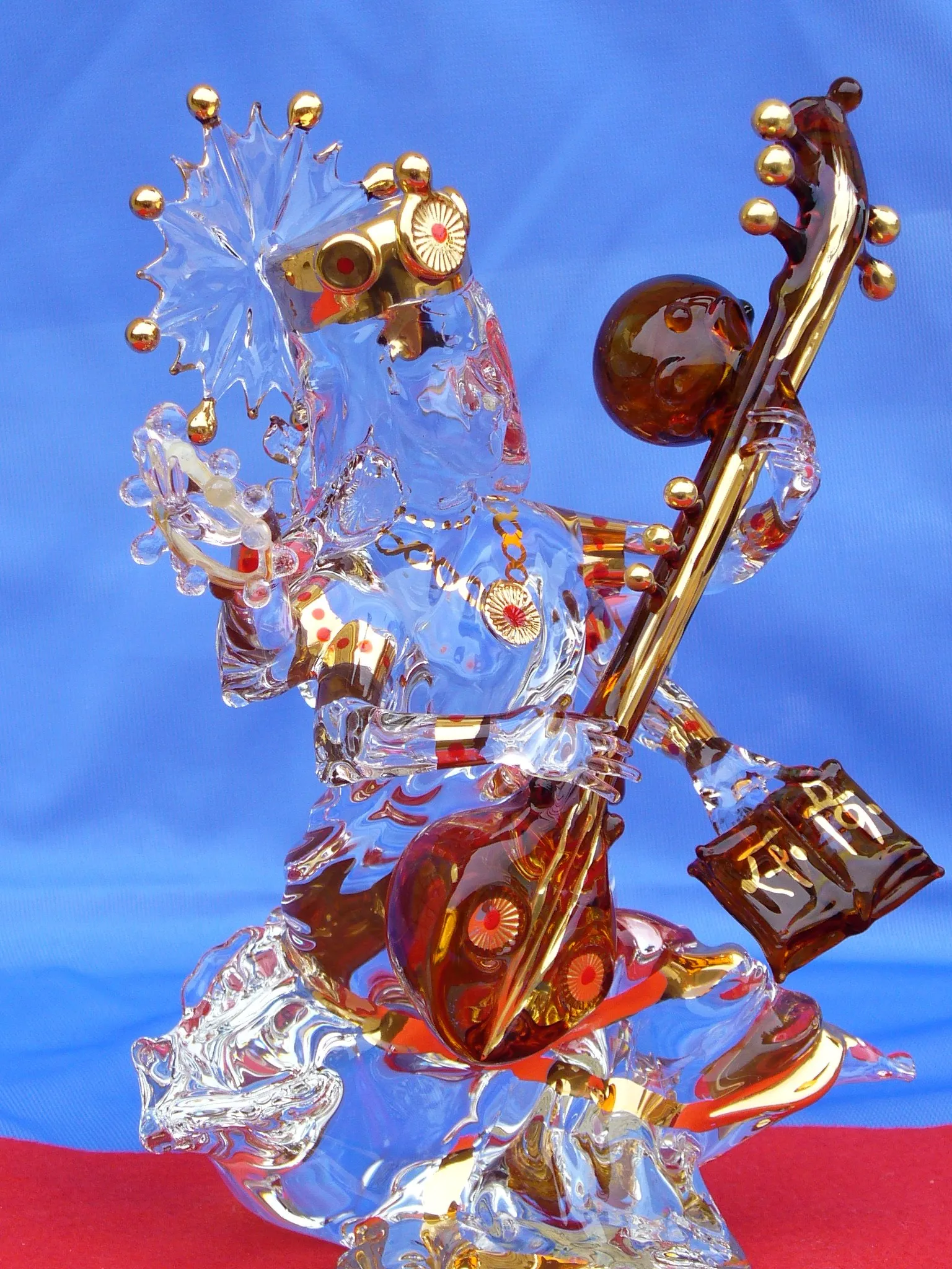 Glass sculpture: Saraswati — view 3