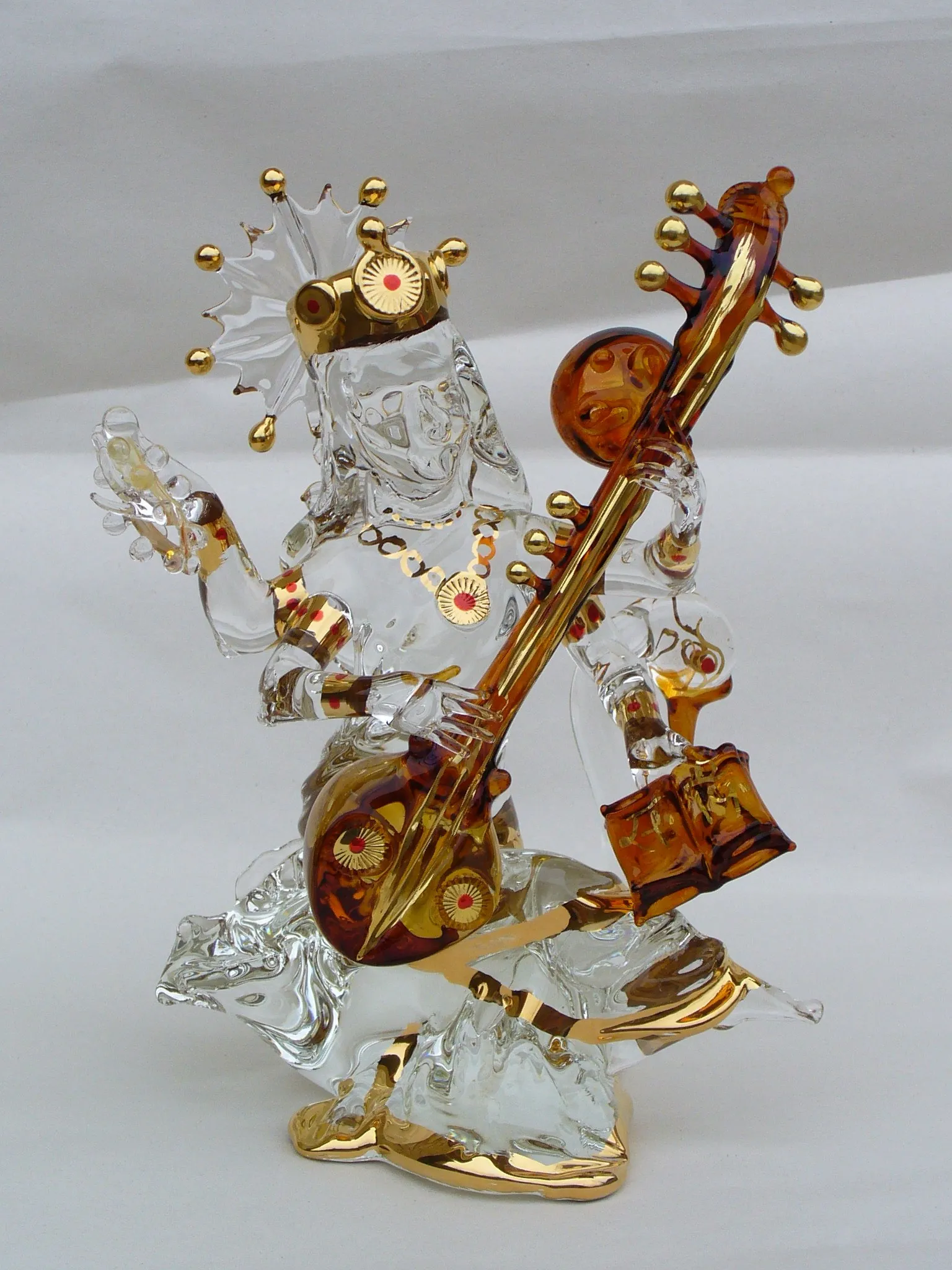 Glass sculpture: Saraswati — view 4